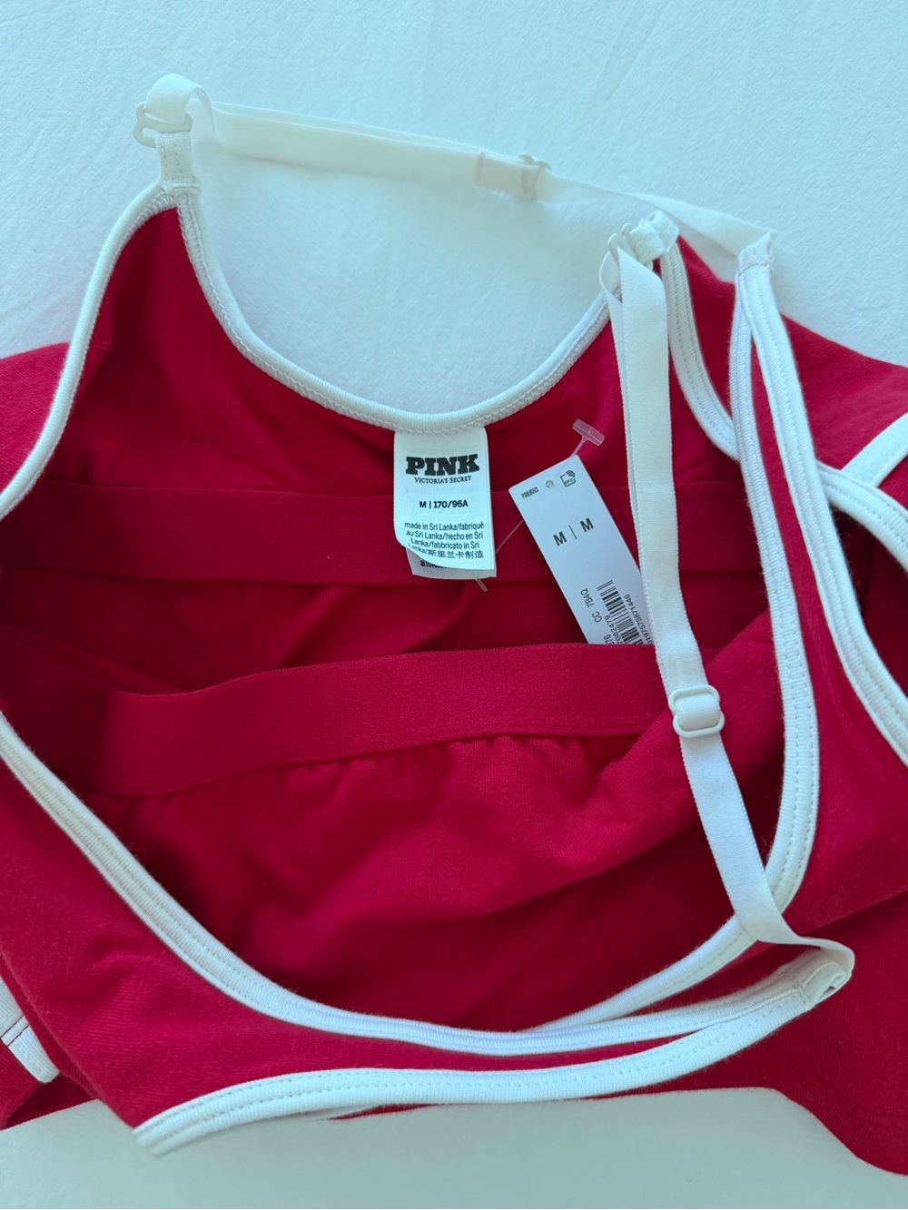 Victorias Secret PINK crisscross Red tank Sz Medium - Picture 13 of 16
